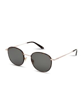 JIMMY FAIRLY Men's Round Metal Sunglasses - Tortoiseshell Frame with Dark Lenses